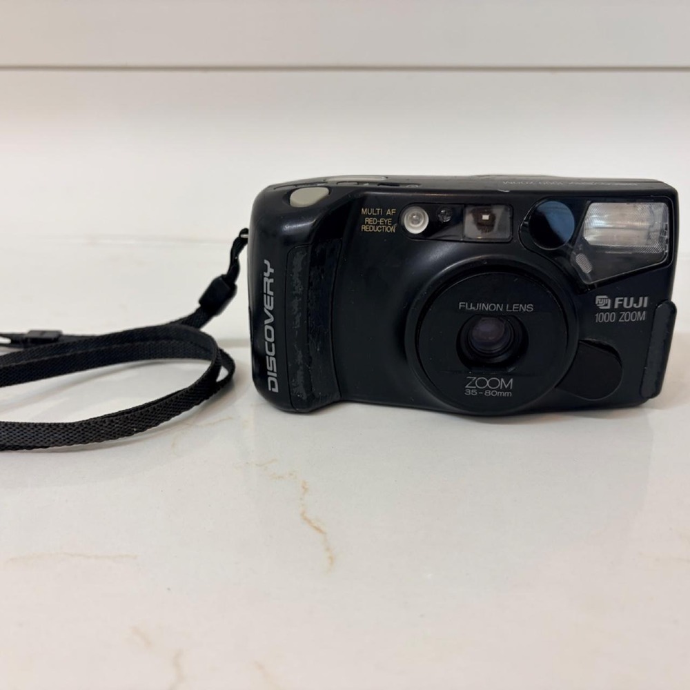 Fuji DL-1000 Zoom Fujinon 35mm Film Point and Shoot Camera Black Tested